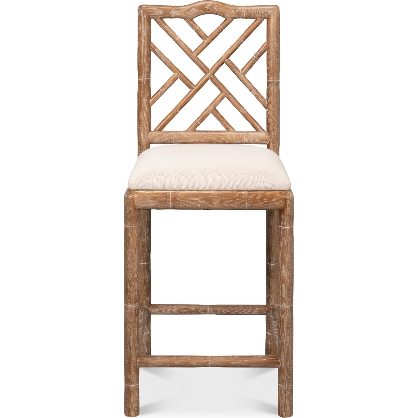 004 SI-2372462 | Additional Silo | Brighton Counter Stool by Sarreid Ltd. in linen fabric. Made from unique in a unique style.