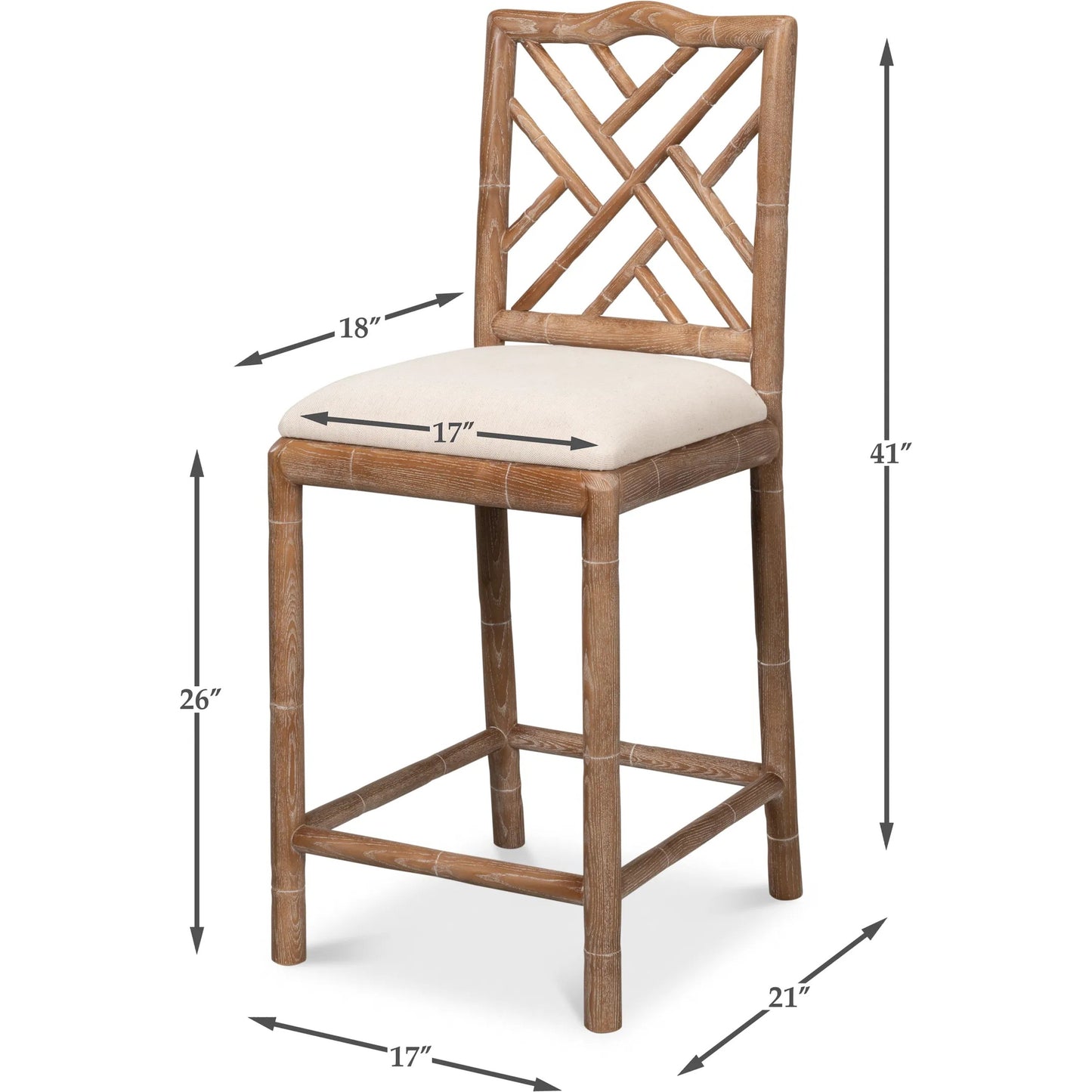 007 SI-2372462 | Additional Silo | Brighton Counter Stool by Sarreid Ltd. in linen fabric. Made from unique in a unique style.