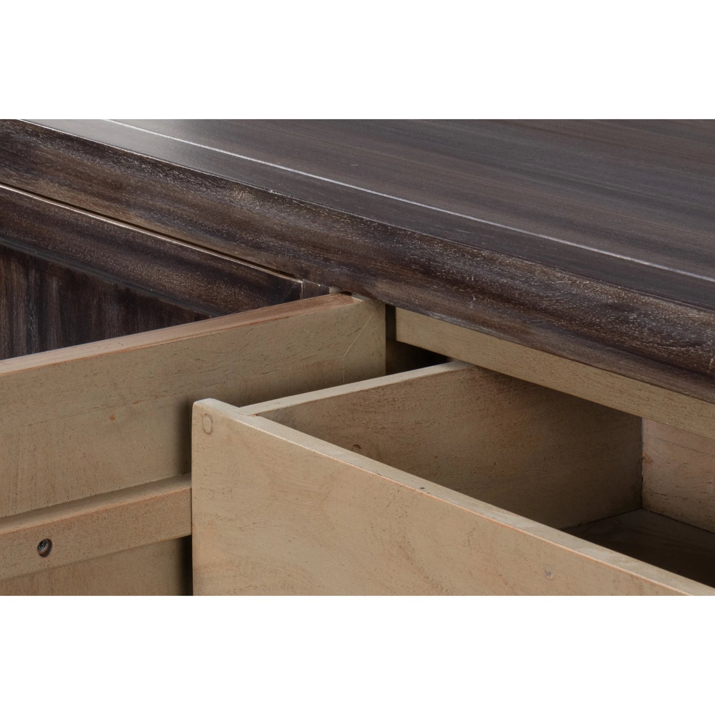 012 SI-2238501 | Additional Silo | Details Credenza by Sarreid Ltd. in bluemoon. Made from acacia wood in a unique style.
