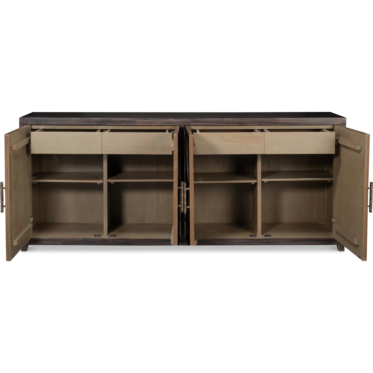002 SI-2238501 | Additional Silo | Details Credenza by Sarreid Ltd. in bluemoon. Made from acacia wood in a unique style.