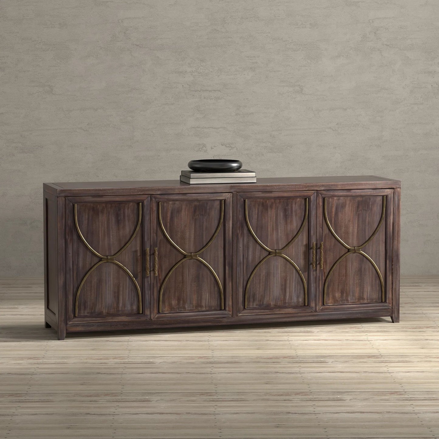013 SI-2238501 | Lifestyle | Details Credenza by Sarreid Ltd. in bluemoon. Made from acacia wood in a unique style.