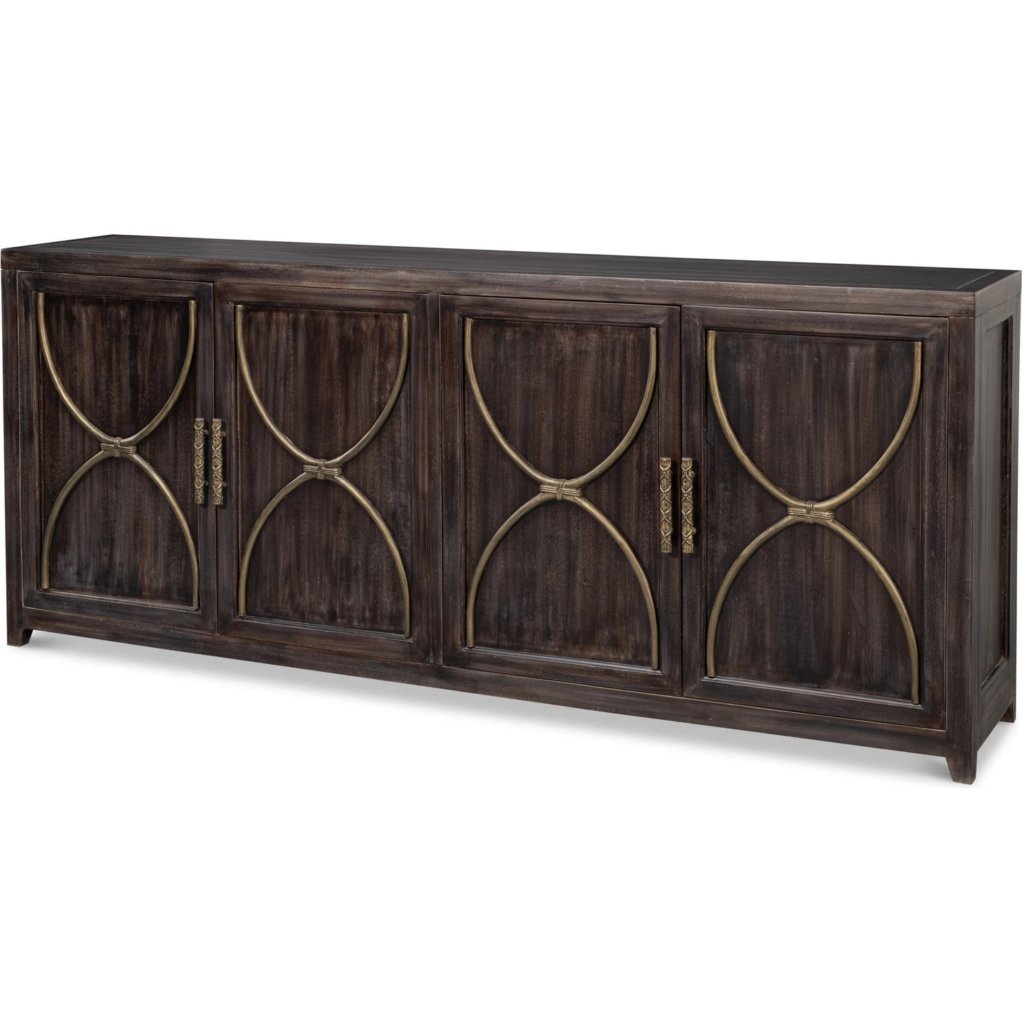 001 SI-2238501 | Primary Silo | Details Credenza by Sarreid Ltd. in bluemoon. Made from acacia wood in a unique style.