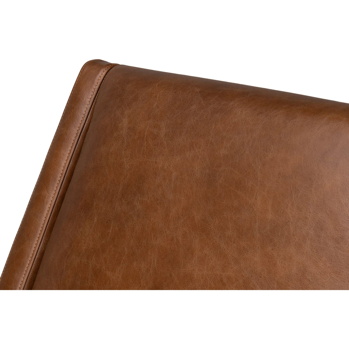 009 SI-2372460 | Closeup | Brandy Accent Chair in Distilled Leather by Sarreid Ltd. in brown. Made from chocolate brown leather, wood in a unique style.