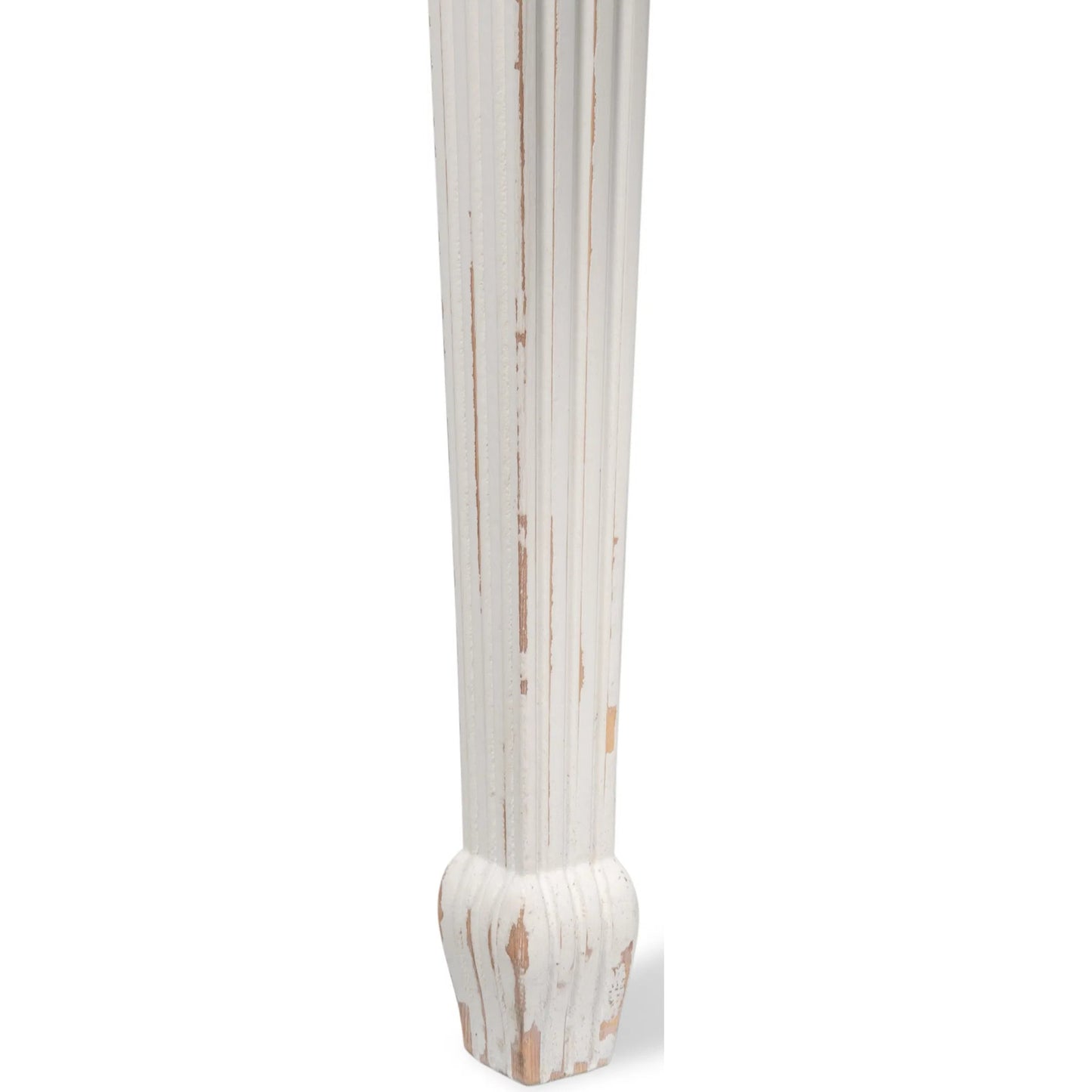 013 SI-2238509 | Closeup | Jude Bungalow Side Table by Sarreid Ltd. in bungalow white. Made from white pine, fir in a traditional style.