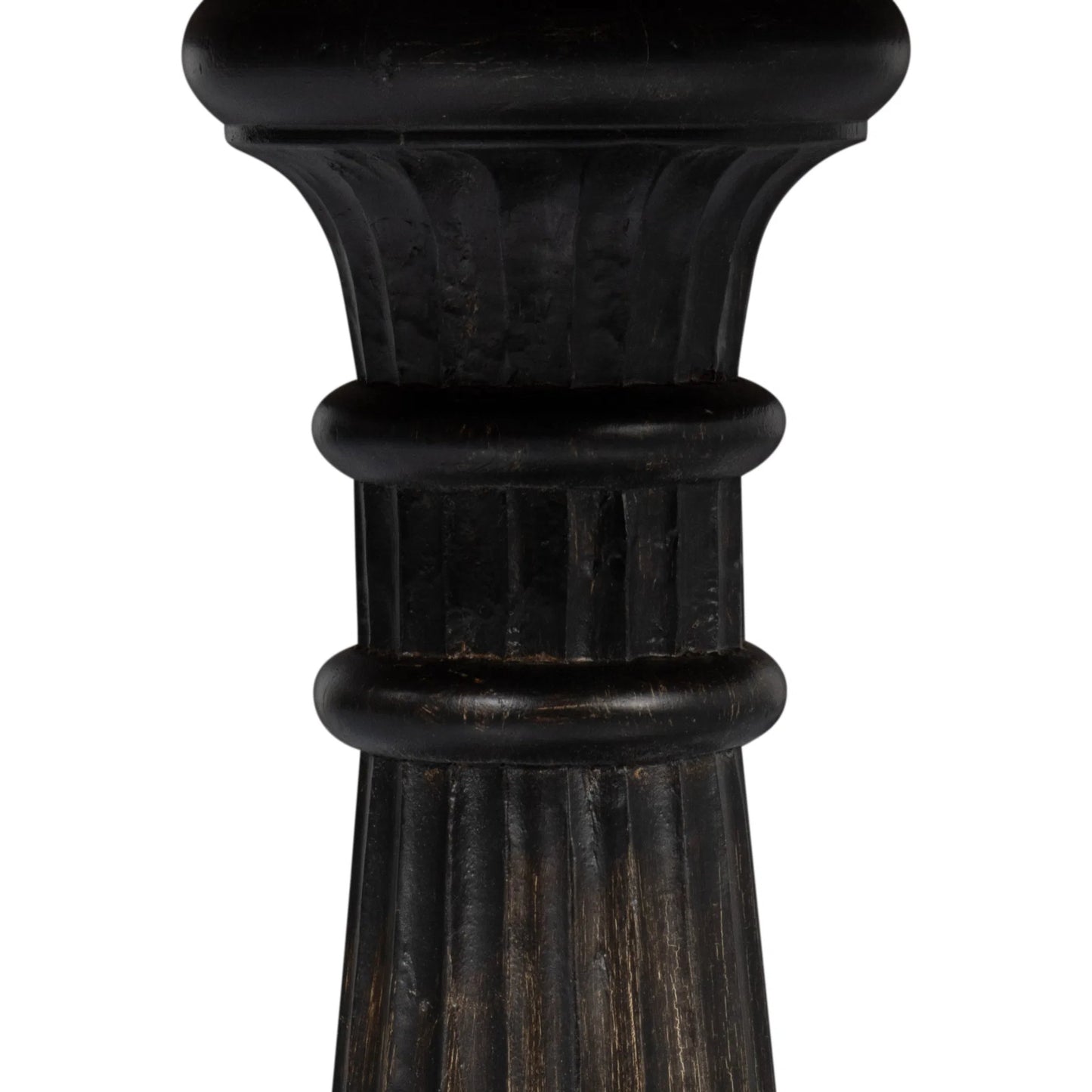 005 SI-2238515 | Additional Silo | Alister Round End Table by Sarreid Ltd. in antique walnut. Made from mango wood, wood on wood inlay top in a unique style.