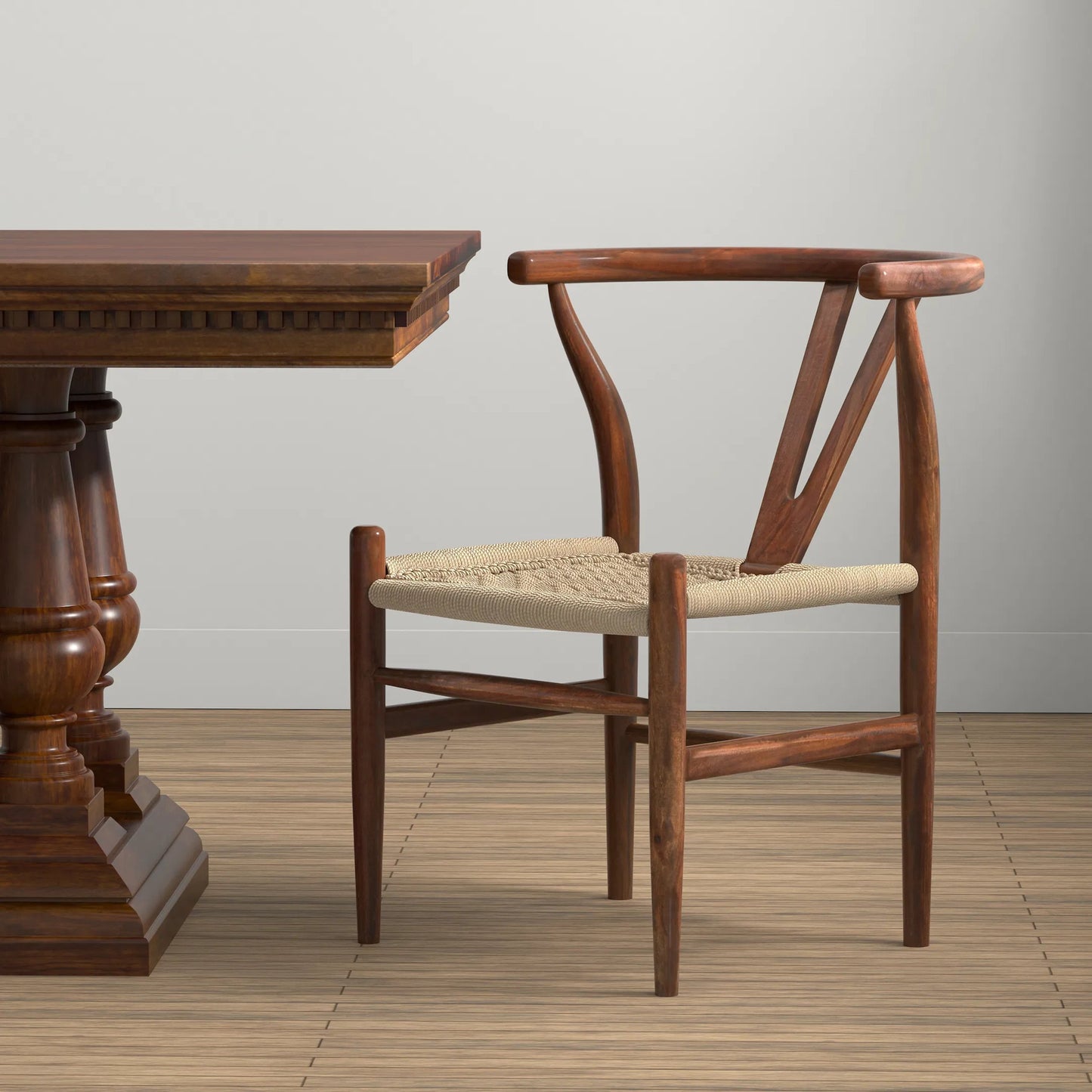 015 SI-2238528 | Lifestyle | Mao Chair by Sarreid Ltd. in brown. Made from acacia wood in a rustic style.