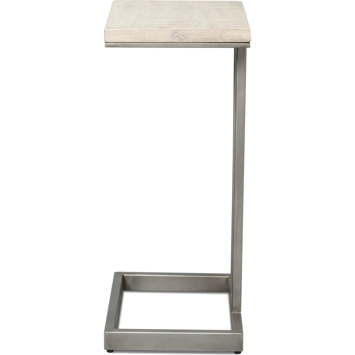 003 SI-2238530 | Additional Silo | Libby End Table by Sarreid Ltd. in casa grey top, antique silver base. Made from mango wood, metal in a modern style.