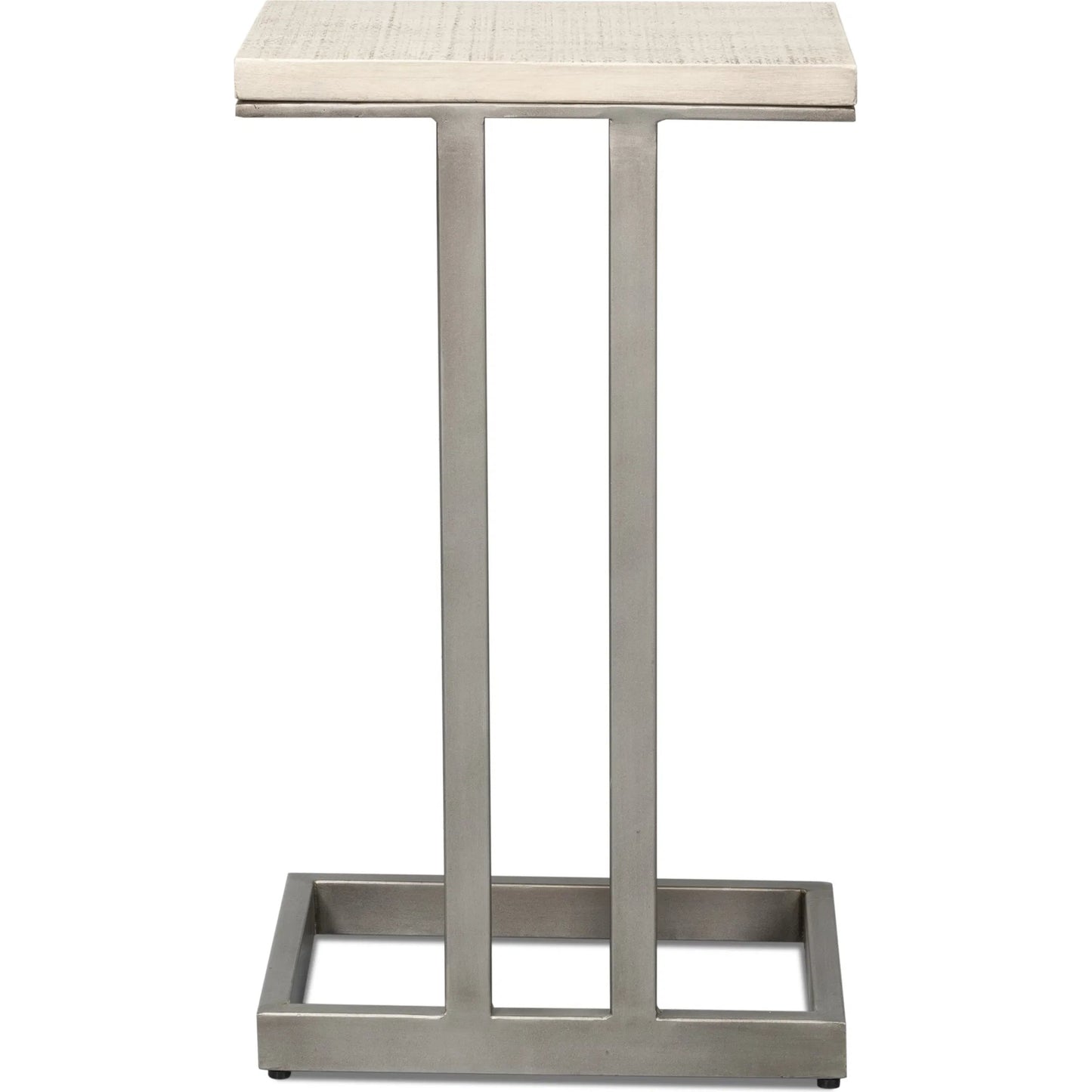 002 SI-2238530 | Additional Silo | Libby End Table by Sarreid Ltd. in casa grey top, antique silver base. Made from mango wood, metal in a modern style.