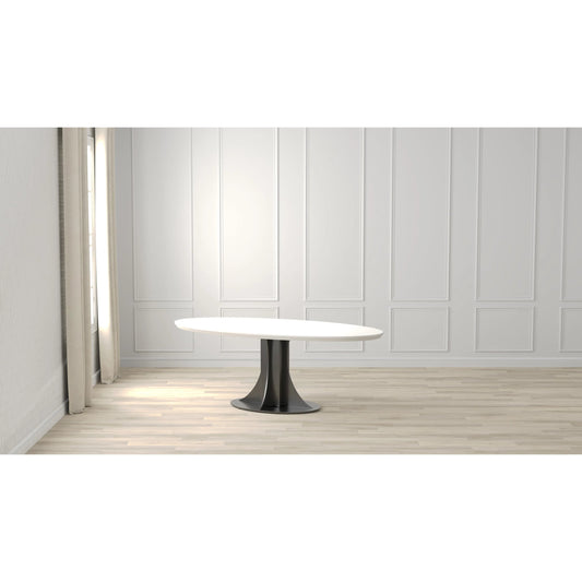 Aminah Dining Table by Sarreid Ltd. in white. Made from unique in a modern style.