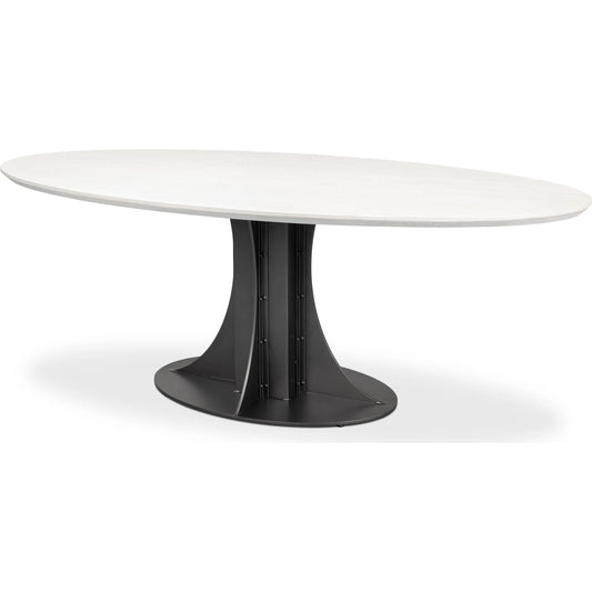 Aminah Dining Table by Sarreid Ltd. in white. Made from unique in a modern style.