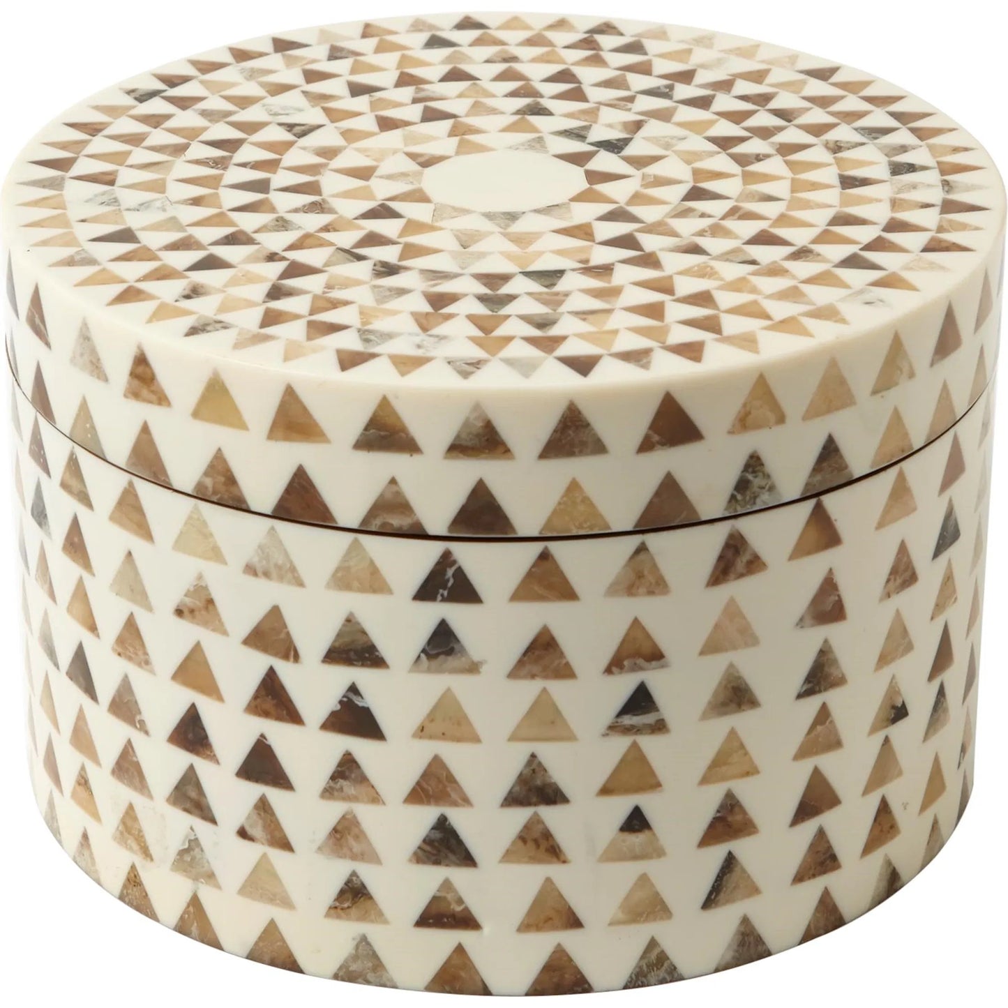 016 SR-702230 | Additional Silo | Triangle Round Stripe Box by Global Views. Made from mdf in a eclectic & global style.