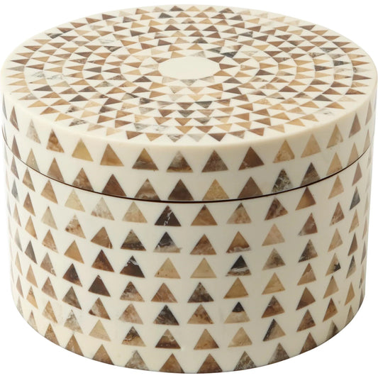 001 SR-702230 | Primary Silo | Triangle Round Stripe Box by Global Views. Made from mdf in a eclectic & global style.