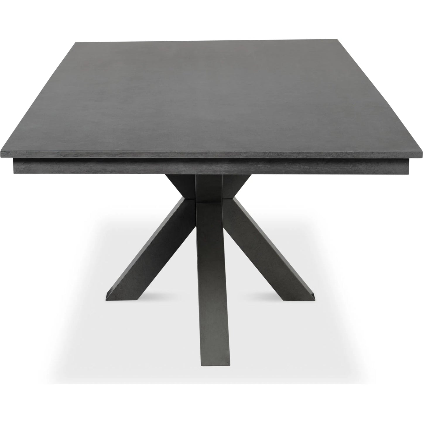 005 SI-2238544 | Additional Silo | Eich Dining Table by Sarreid Ltd. in stone grey. Made from tulip wood, tanganika walnut veneer in a unique style.