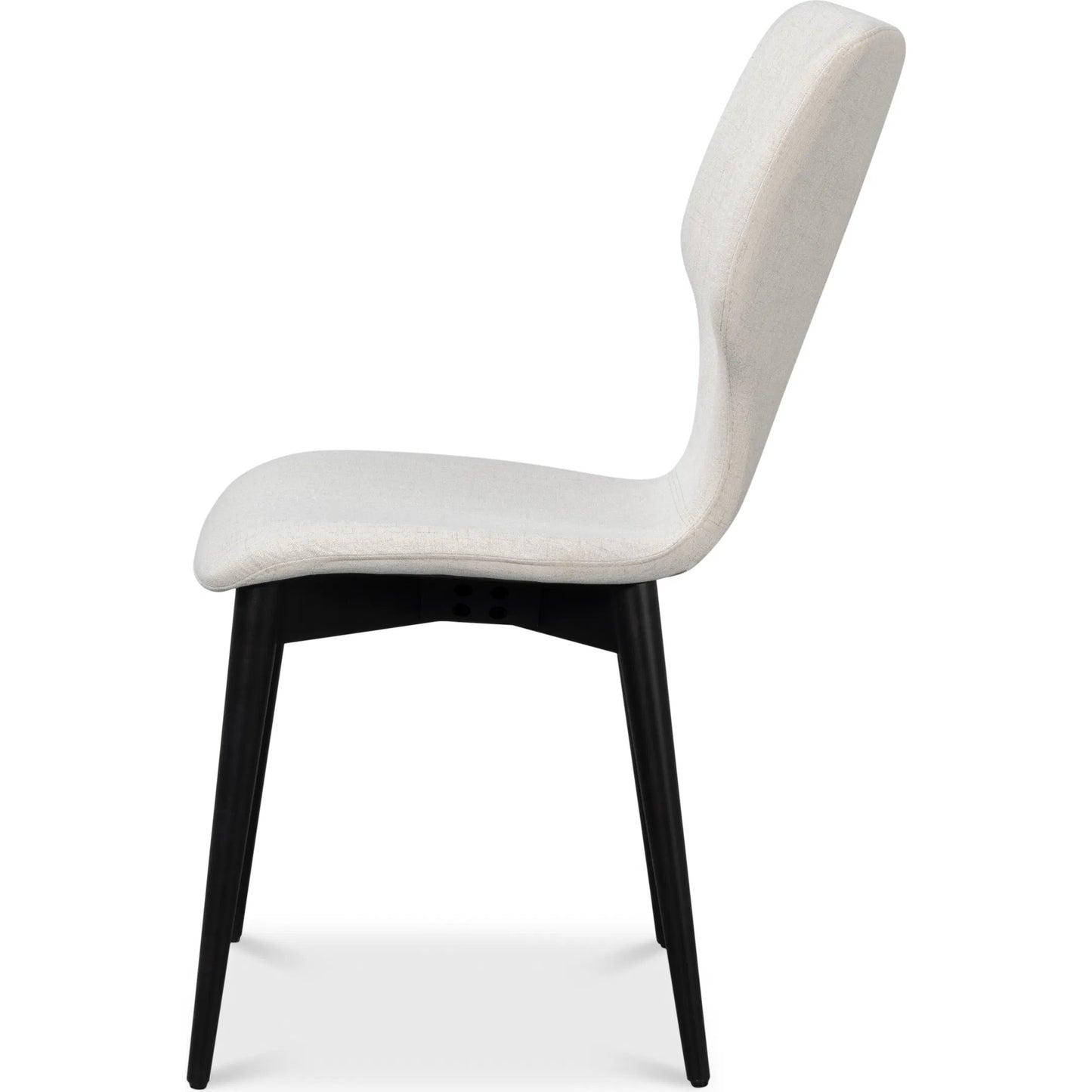010 SI-2238545 | Additional Silo | Contour Side Chair by Sarreid Ltd. in ivory. Made from beechwood, plywood in a unique style.
