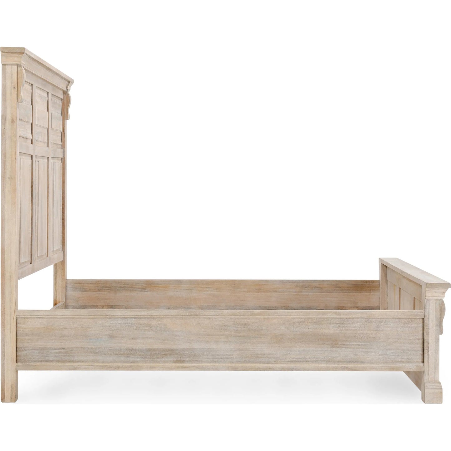 003 SI-2256337,SI-2256338 | Additional Silo | Adelaide Eastern Mango Wood Bed by Classic Home in white wash. Made from mango wood in a transitional style.