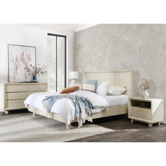 Reece Mango Wood Bed by Classic Home in white. Made from mango wood in a modern style.