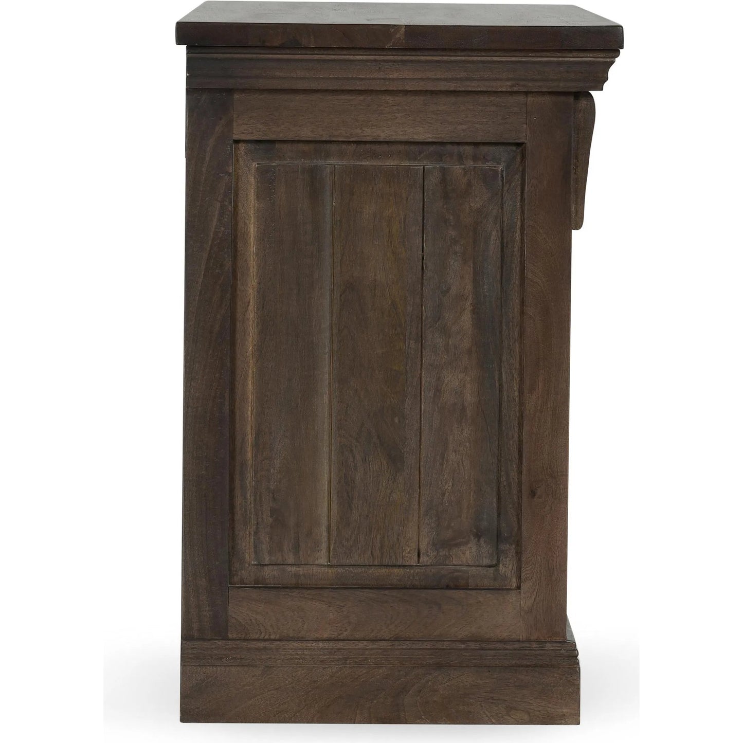 004 SI-2238942 | Additional Silo | Adelaide Three-Drawer Mango Wood Nightstand by Classic Home in cocoa brown. Made from mango wood in a traditional style.
