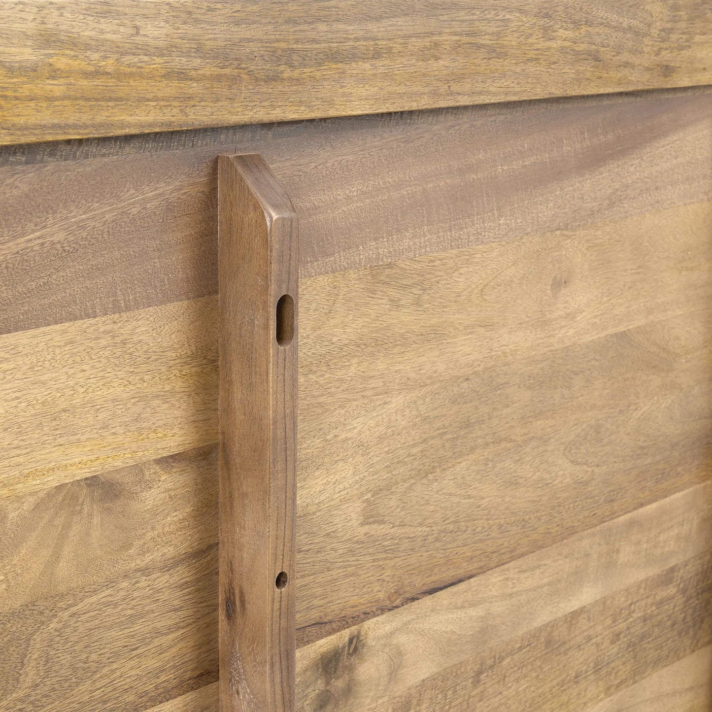 013 SI-2353798 | Closeup | Laguna Mango Wood Platform Bed by Classic Home in natural. Made from mango wood in a transitional style.