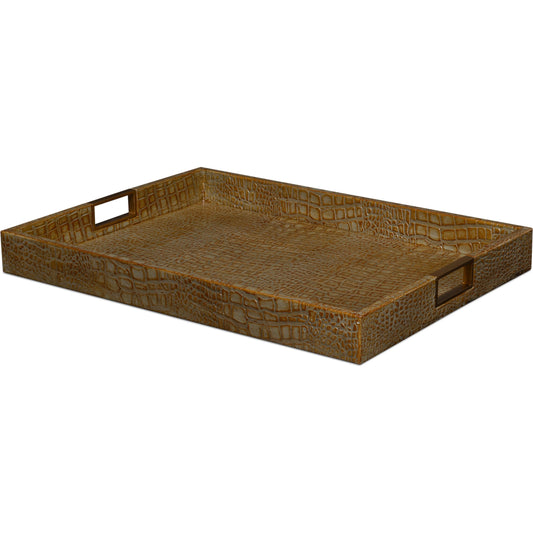 Norton Leather Tray by Sarreid Ltd.. Made from unique in a modern style.
