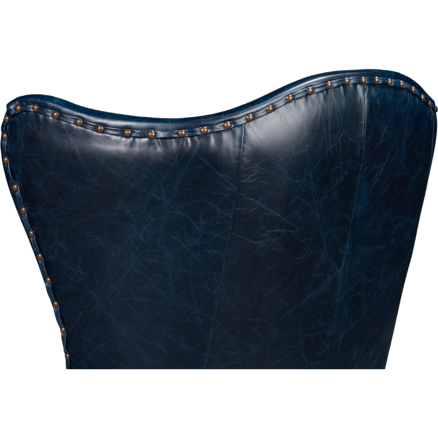 023 SI-2238664 | Additional Silo | Drake Distilled Leather Chair by Sarreid Ltd.. Made from leather in a unique style.
