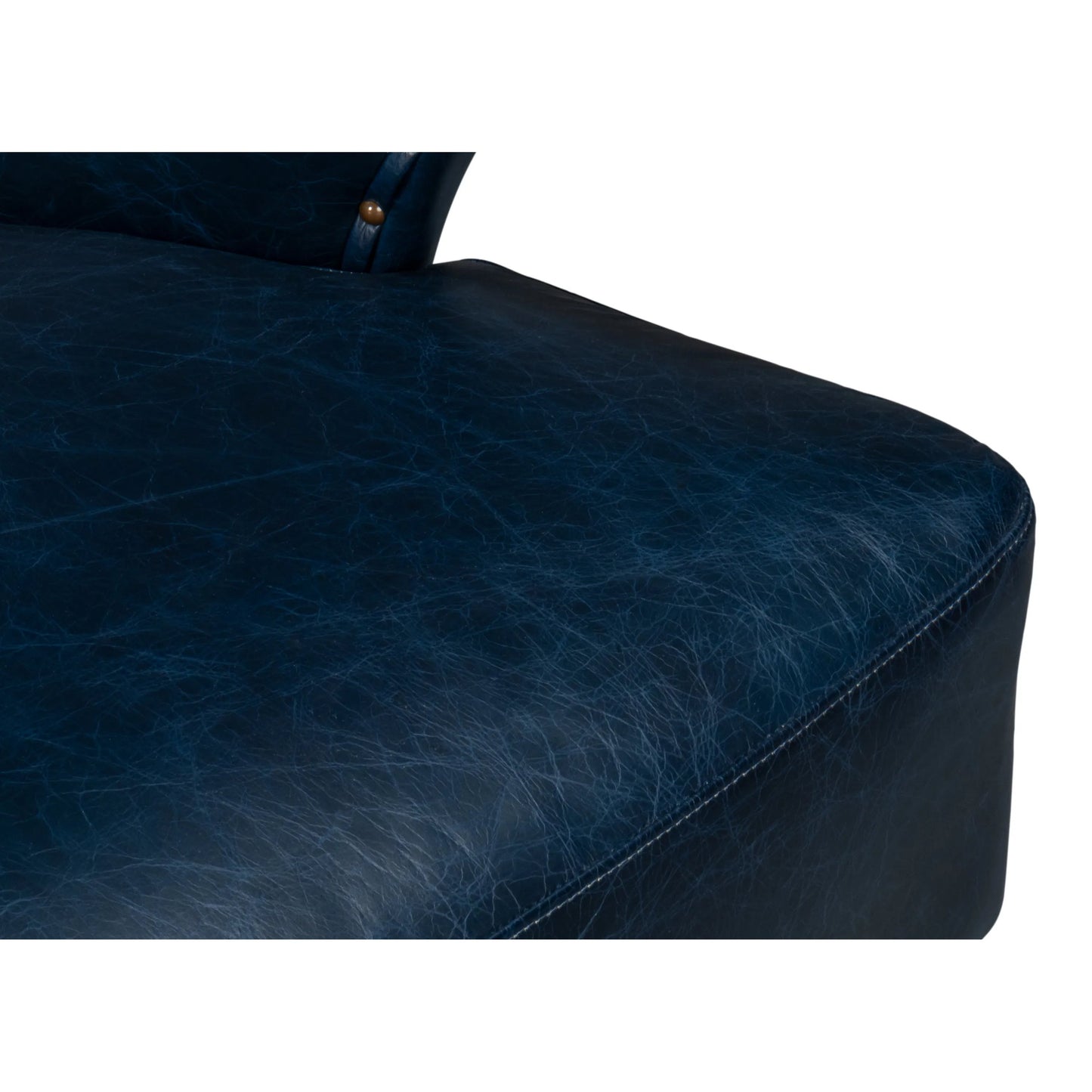 017 SI-2238664 | Additional Silo | Drake Distilled Leather Chair by Sarreid Ltd.. Made from leather in a unique style.