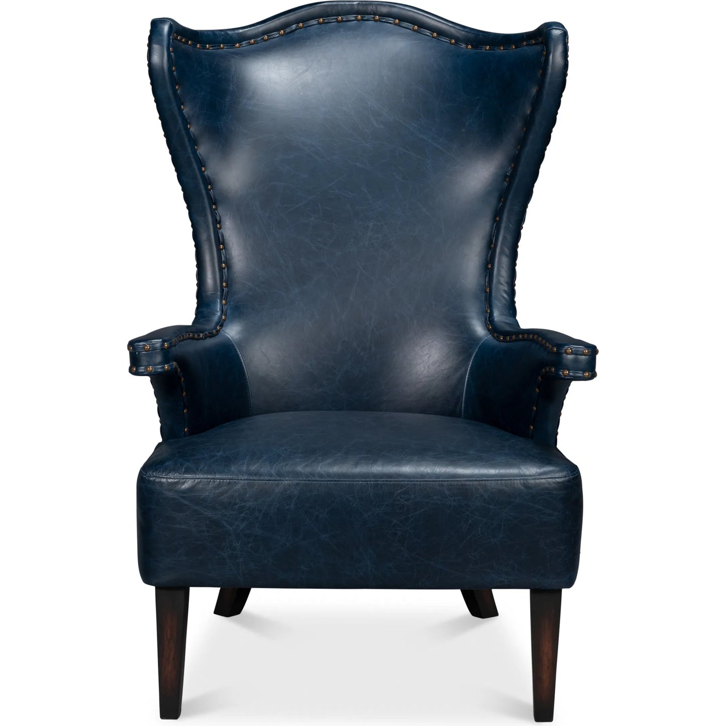022 SI-2238664 | Additional Silo | Drake Distilled Leather Chair by Sarreid Ltd.. Made from leather in a unique style.