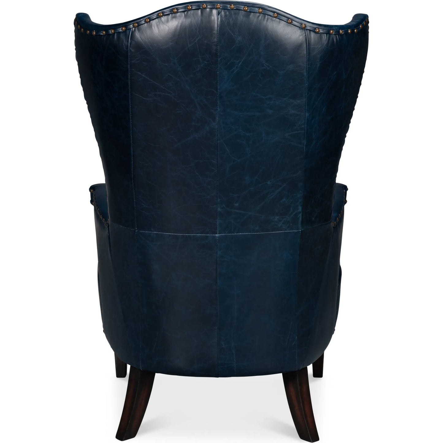 024 SI-2238664 | Additional Silo | Drake Distilled Leather Chair by Sarreid Ltd.. Made from leather in a unique style.