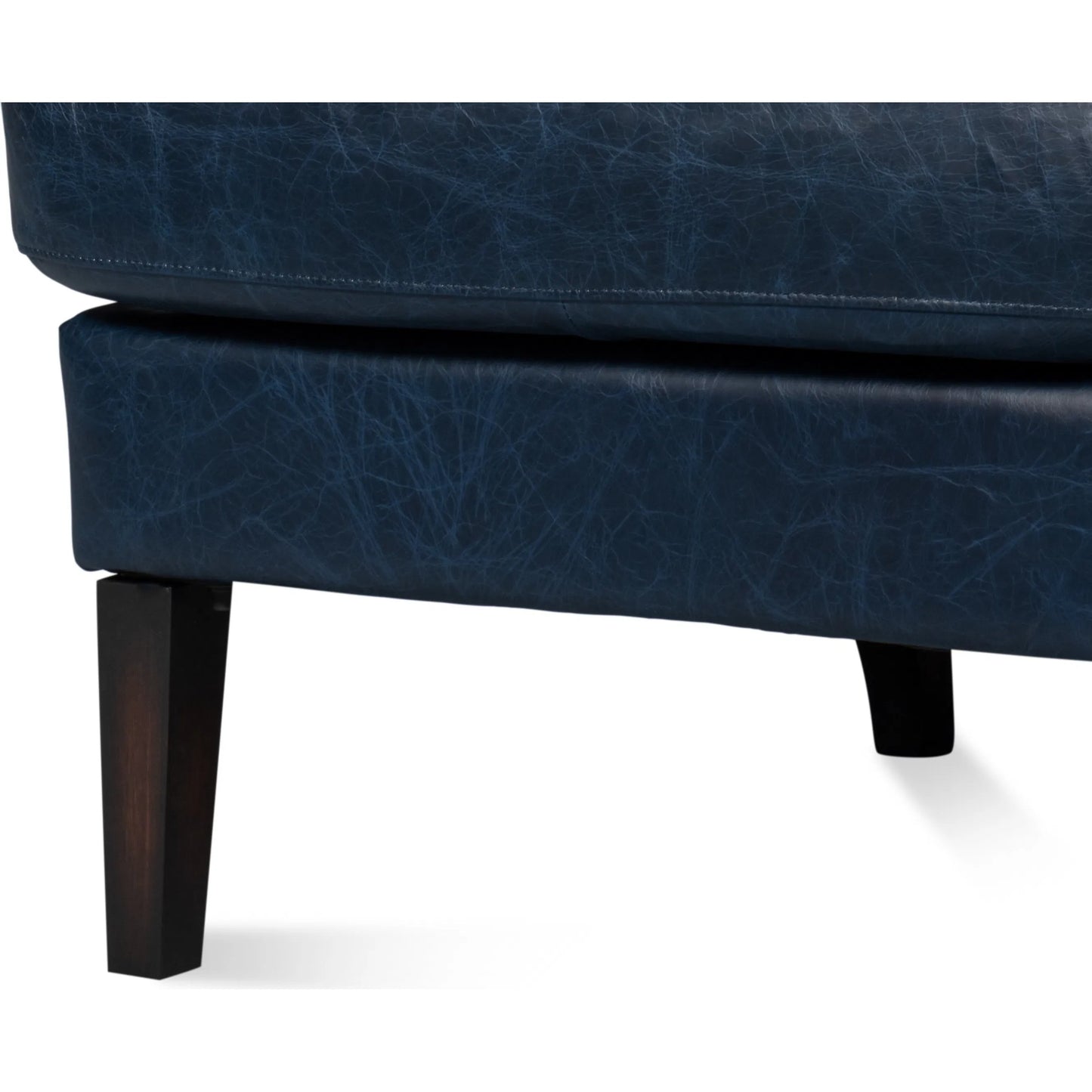 038 SI-2238685 | Additional Silo | Elite Wing Lounge Chair by Sarreid Ltd.. Made from rubber wood, top grain cow leather in a rustic style.