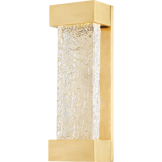 Tannersville 1 Light Wall Sconce by Hudson Valley in aged brass. Made from brass in a modern style.