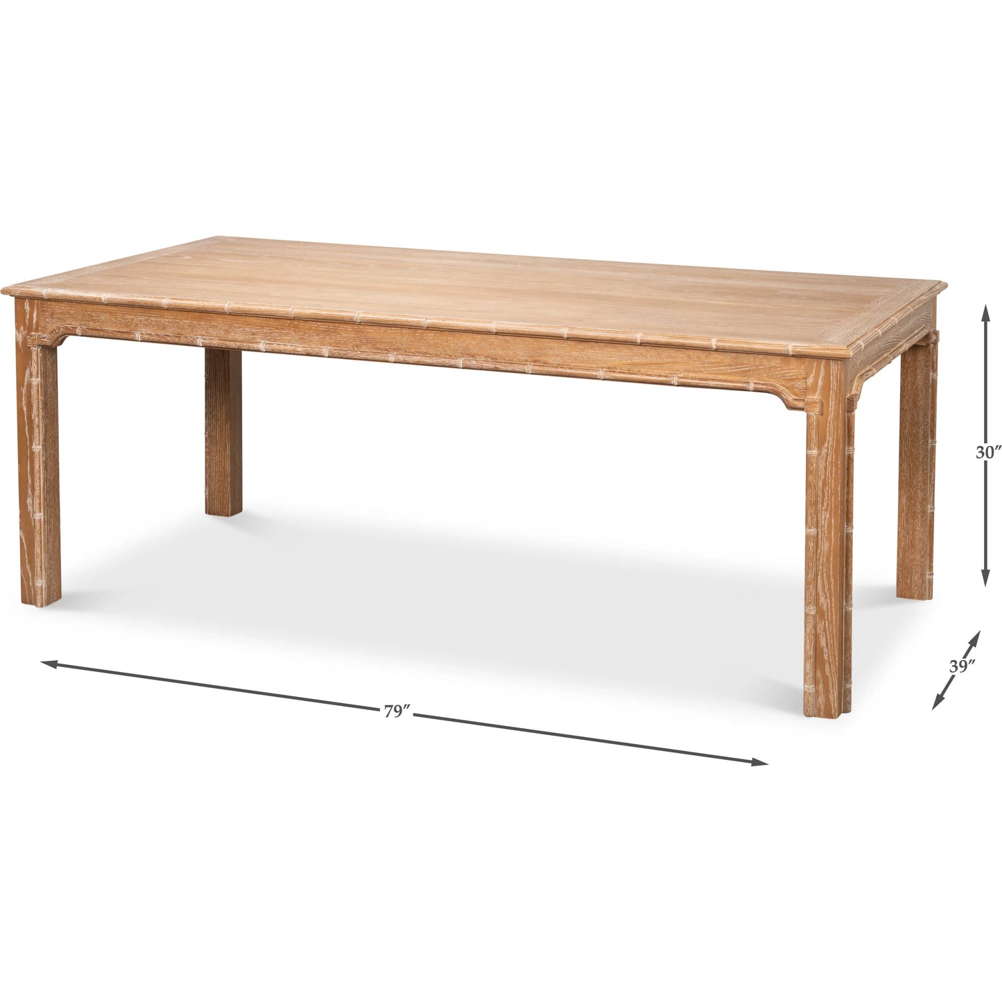 013 SI-2262525 | Unknown | Brighton Dining Table by Sarreid Ltd. in brown and oak wood. Made from unique in a unique style.