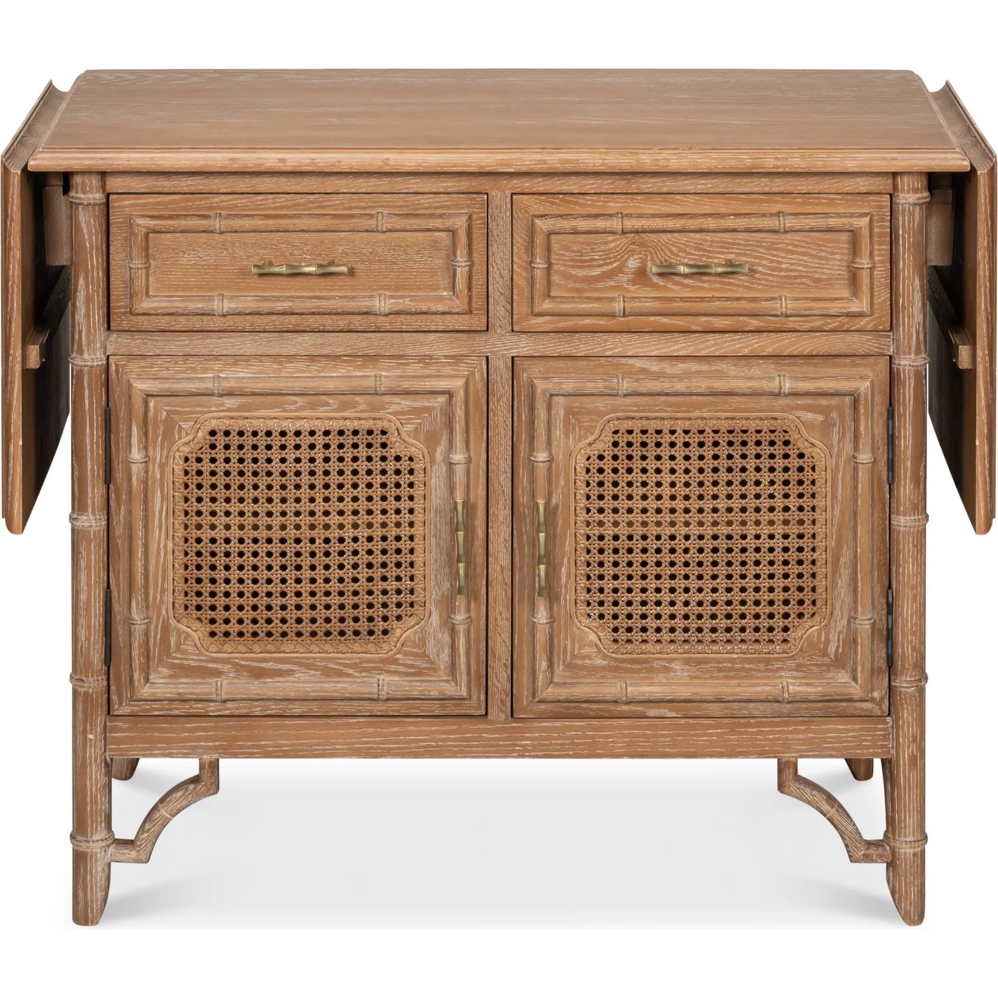 007 SI-2262524 | Additional Silo | Brighton Cabinet by Sarreid Ltd. in brown and oak wood. Made from unique in a unique style.