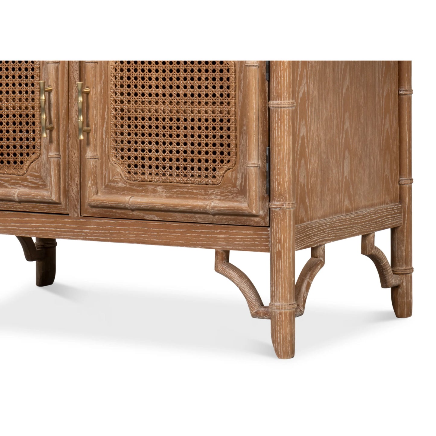 009 SI-2262524 | Additional Silo | Brighton Cabinet by Sarreid Ltd. in brown and oak wood. Made from unique in a unique style.