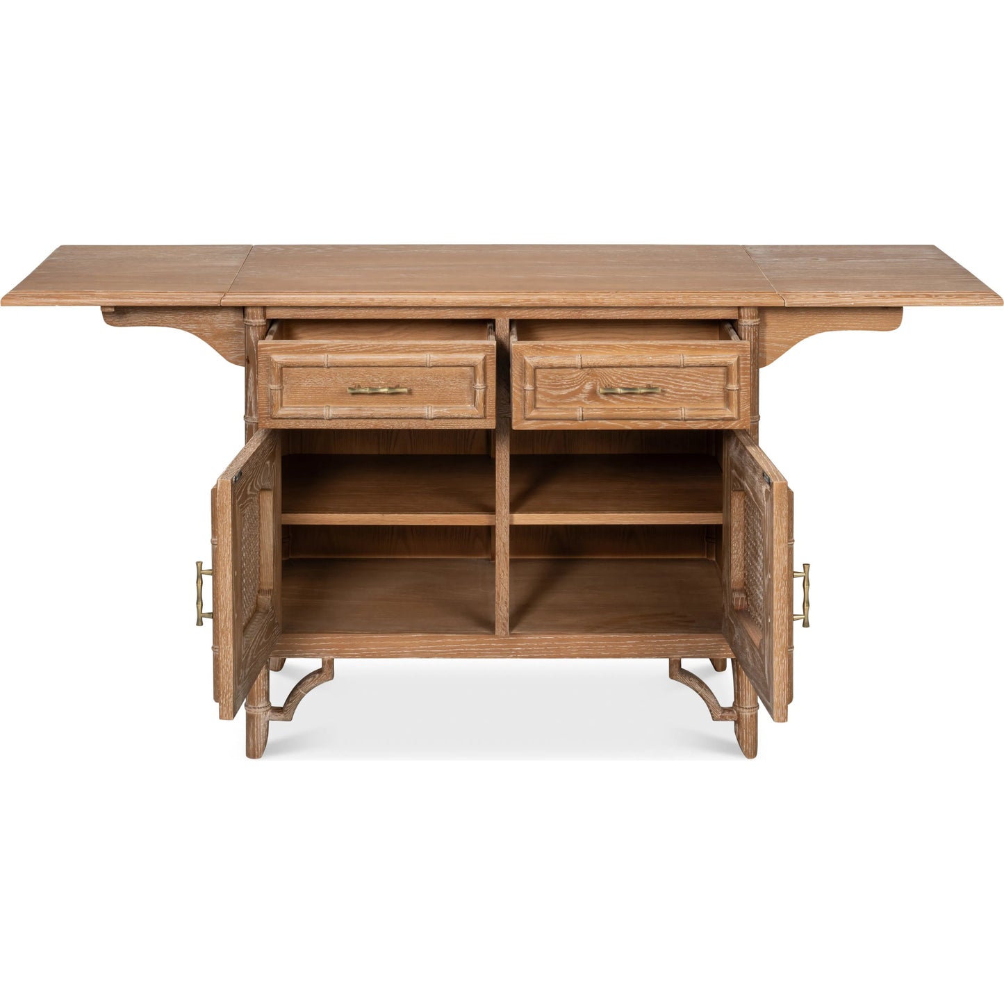 011 SI-2262524 | Additional Silo | Brighton Cabinet by Sarreid Ltd. in brown and oak wood. Made from unique in a unique style.