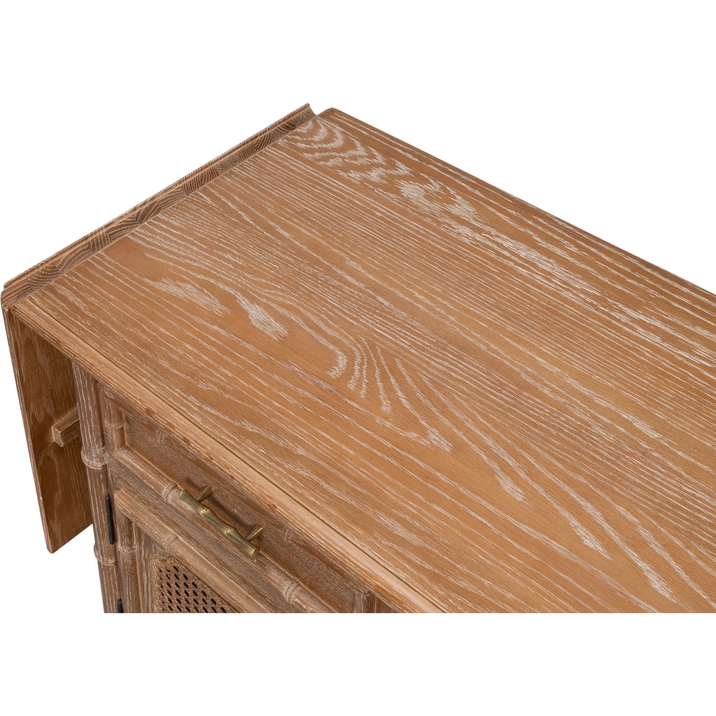 005 SI-2262524 | Additional Silo | Brighton Cabinet by Sarreid Ltd. in brown and oak wood. Made from unique in a unique style.