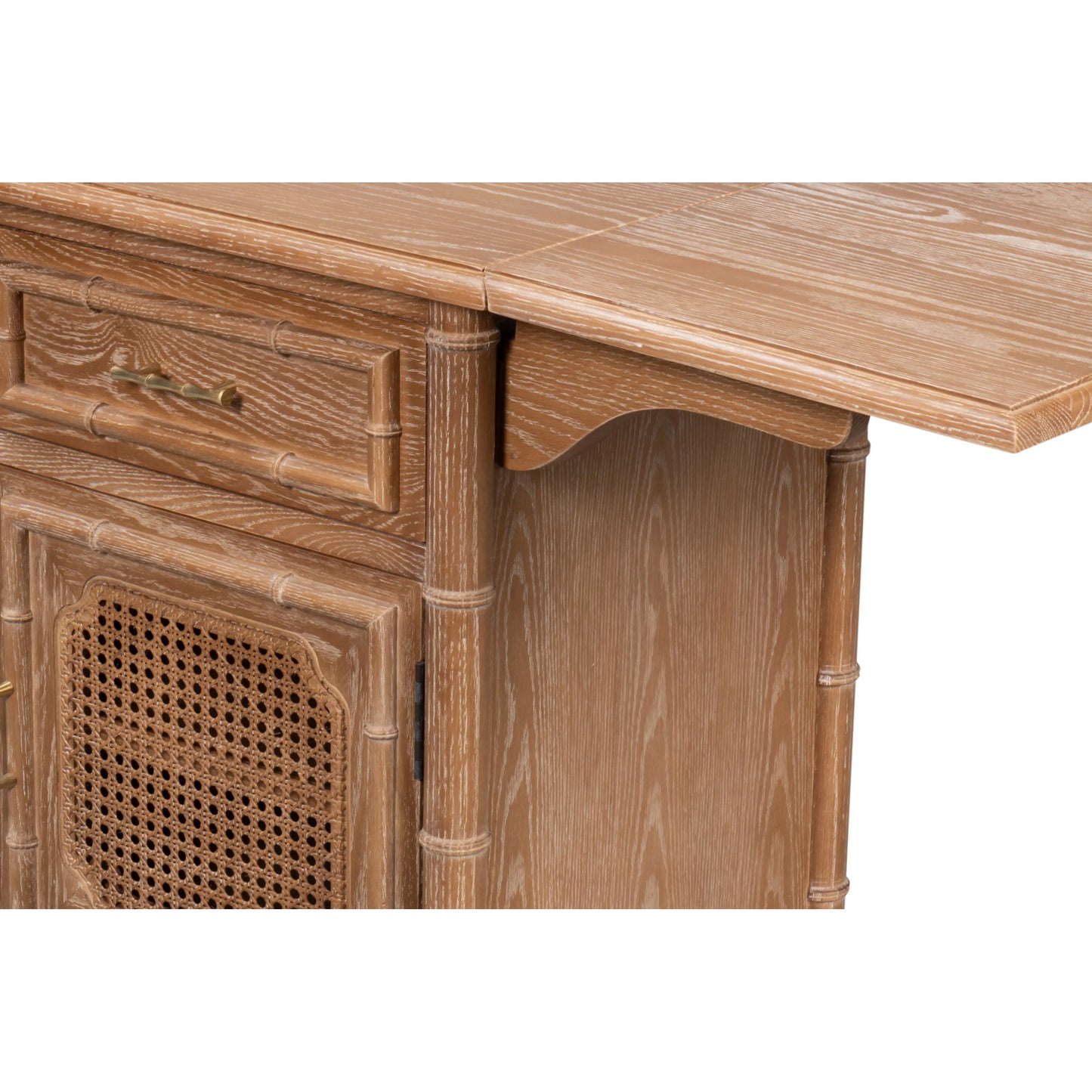 012 SI-2262524 | Additional Silo | Brighton Cabinet by Sarreid Ltd. in brown and oak wood. Made from unique in a unique style.