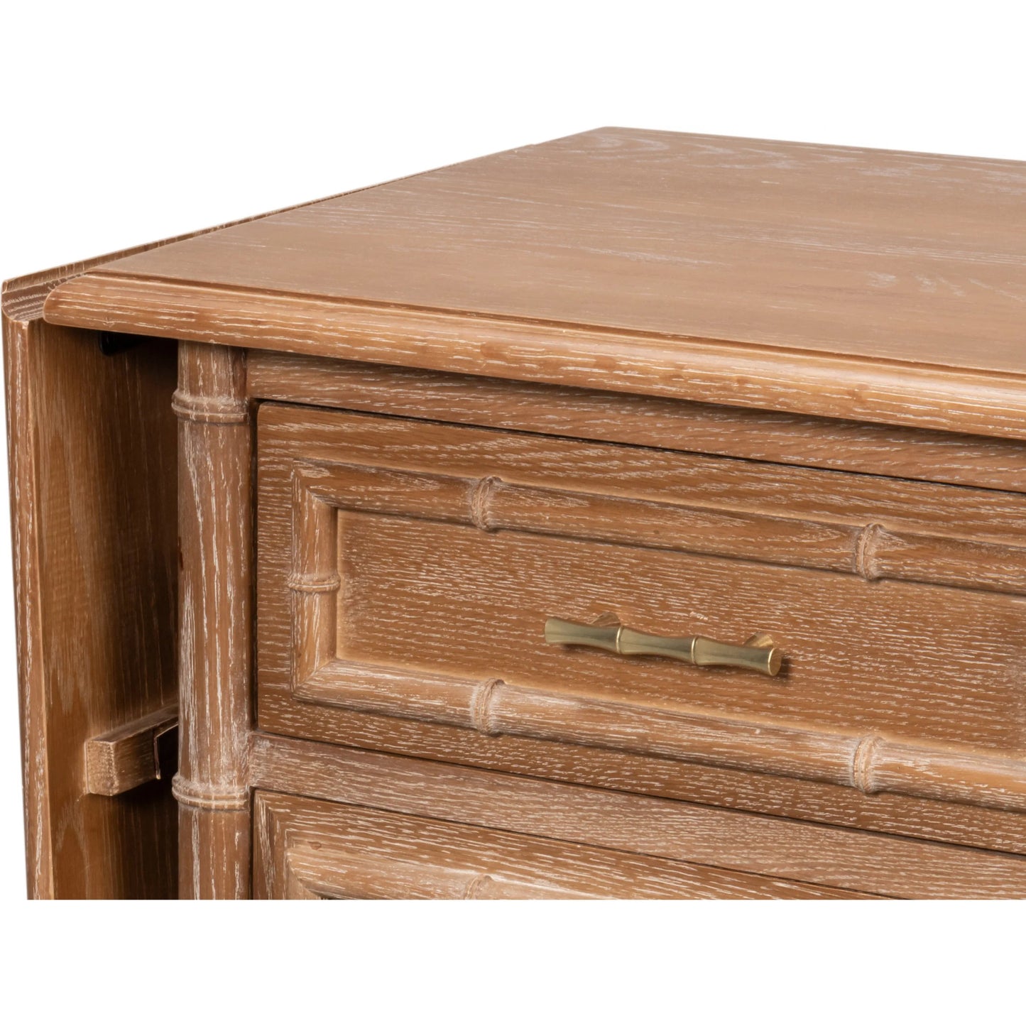 004 SI-2262524 | Additional Silo | Brighton Cabinet by Sarreid Ltd. in brown and oak wood. Made from unique in a unique style.