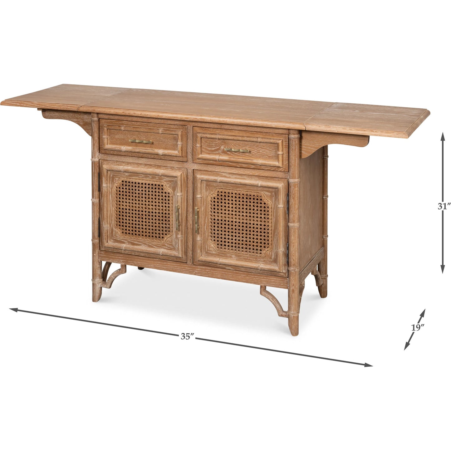 013 SI-2262524 | Additional Silo | Brighton Cabinet by Sarreid Ltd. in brown and oak wood. Made from unique in a unique style.