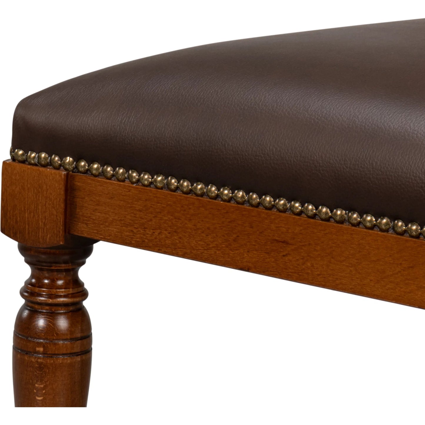 003 SI-2238708 | Additional Silo | Camile Leather Side Chair by Sarreid Ltd. in sierra brown and old world walnut. Made from leather, walnut in a unique style.