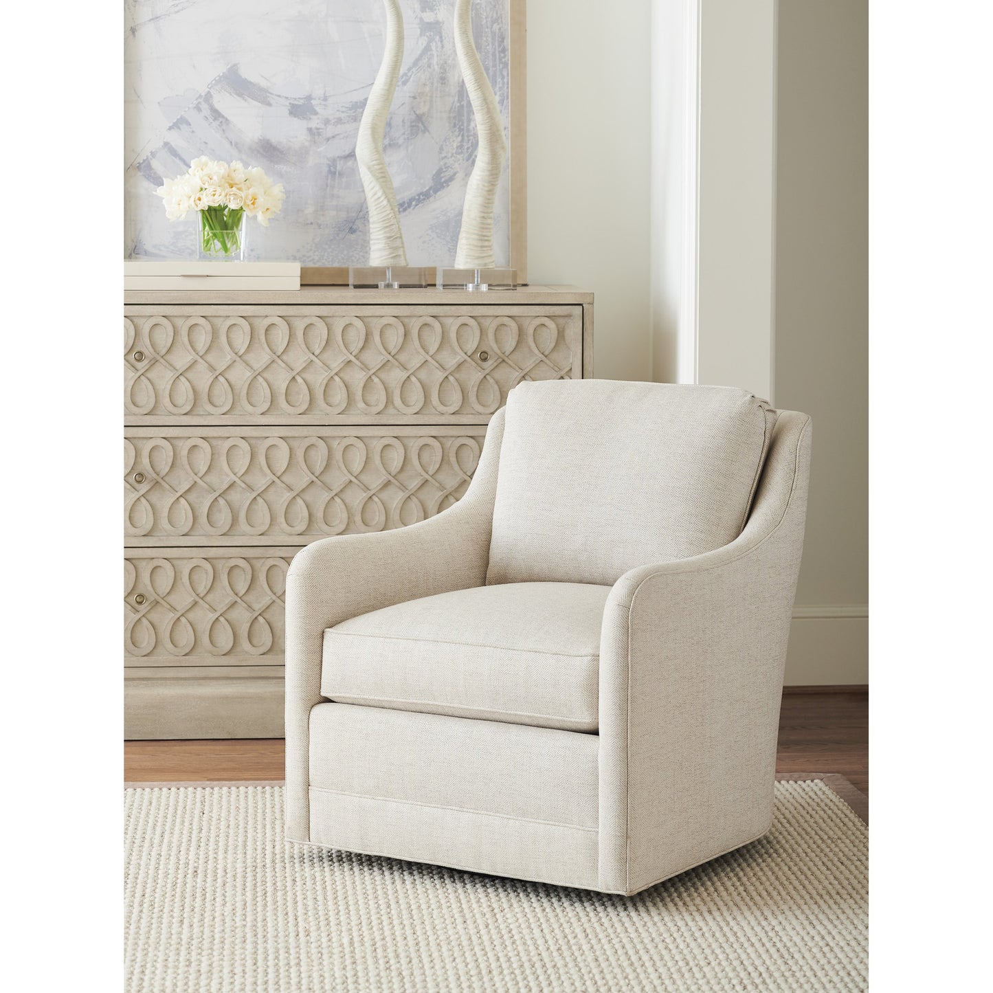 003 SR-834898 | Lifestyle | Glennhaven Swivel Chair by Lexington. Made from unique in a transitional style.