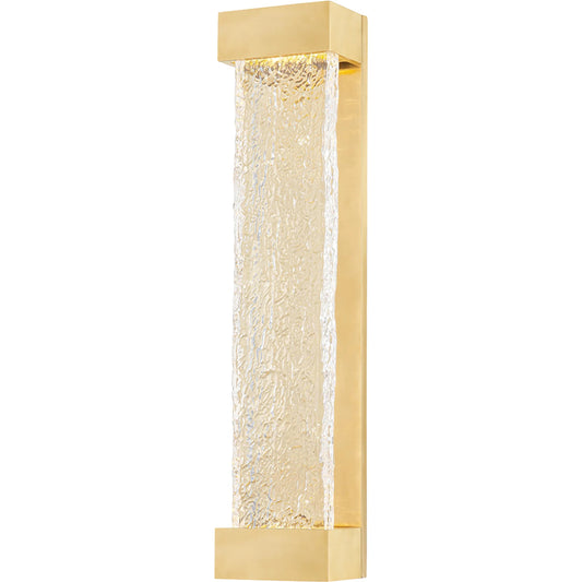 Tannersville 1 Light Wall Sconce by Hudson Valley in aged brass. Made from brass in a modern style.