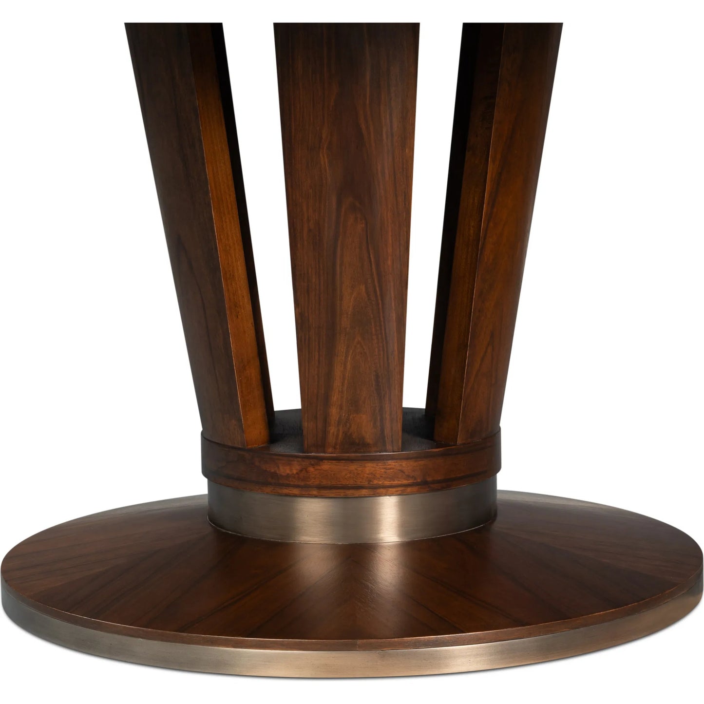 009 SI-2372572 | Closeup | Soho Jupe Dining Table by Sarreid Ltd. in brown. Made from paldao wood in a traditional style.