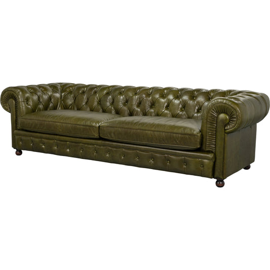 001 SI-2369166 | Primary Silo | Savile Leather Sofa by Sarreid Ltd. in rubber wood legs, leather, marseile dark brown. Made from rubber wood legs, leather in a traditional style.