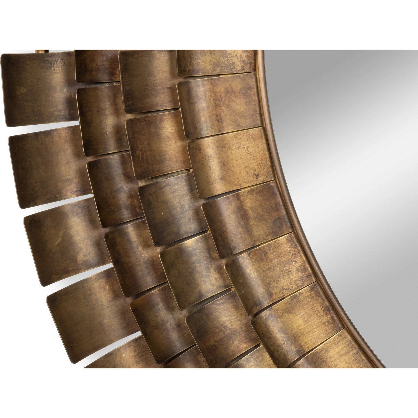 007 SI-2447891 | Additional Silo | Mistral Wall Mirror by Sarreid Ltd. in brass. Made from brass, clear mirror in a unique style.