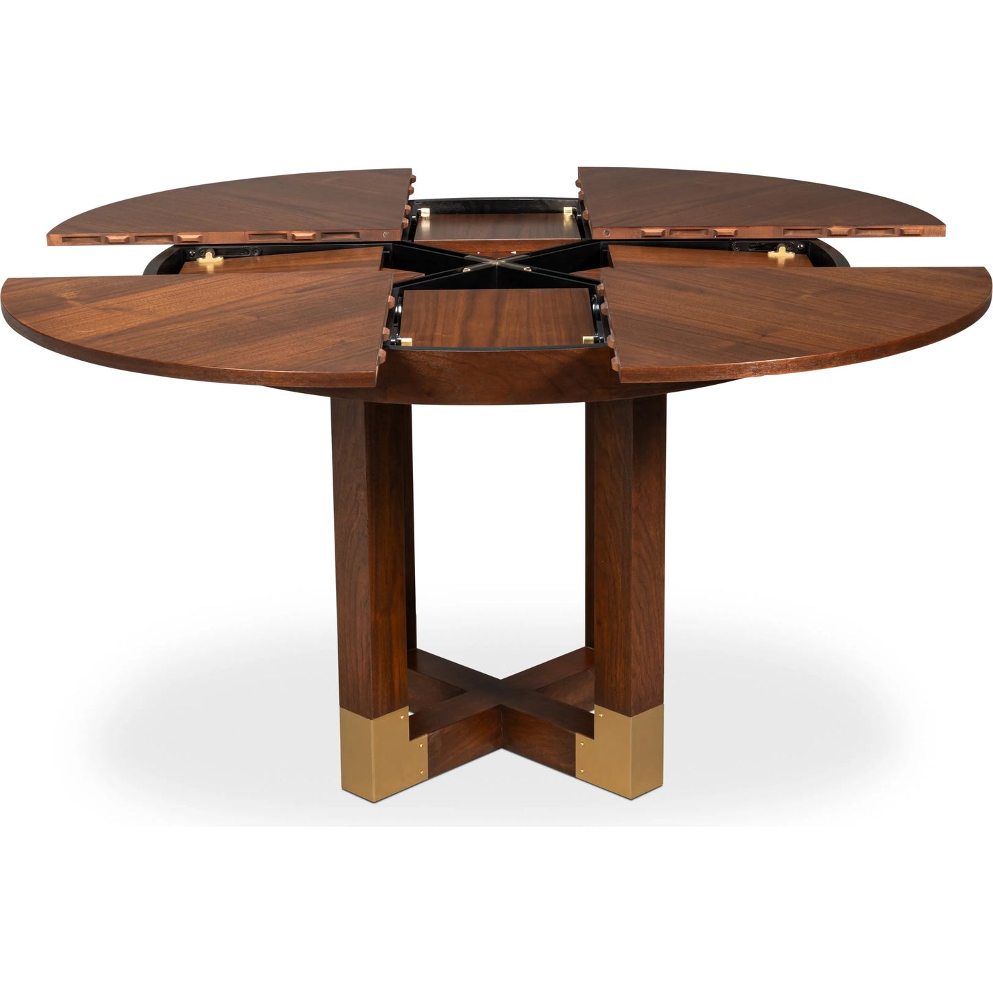 005 SI-2378481 | Additional Silo | Brooklyn Jupe Table by Sarreid Ltd. in walnut. Made from black walnut in a unique style.