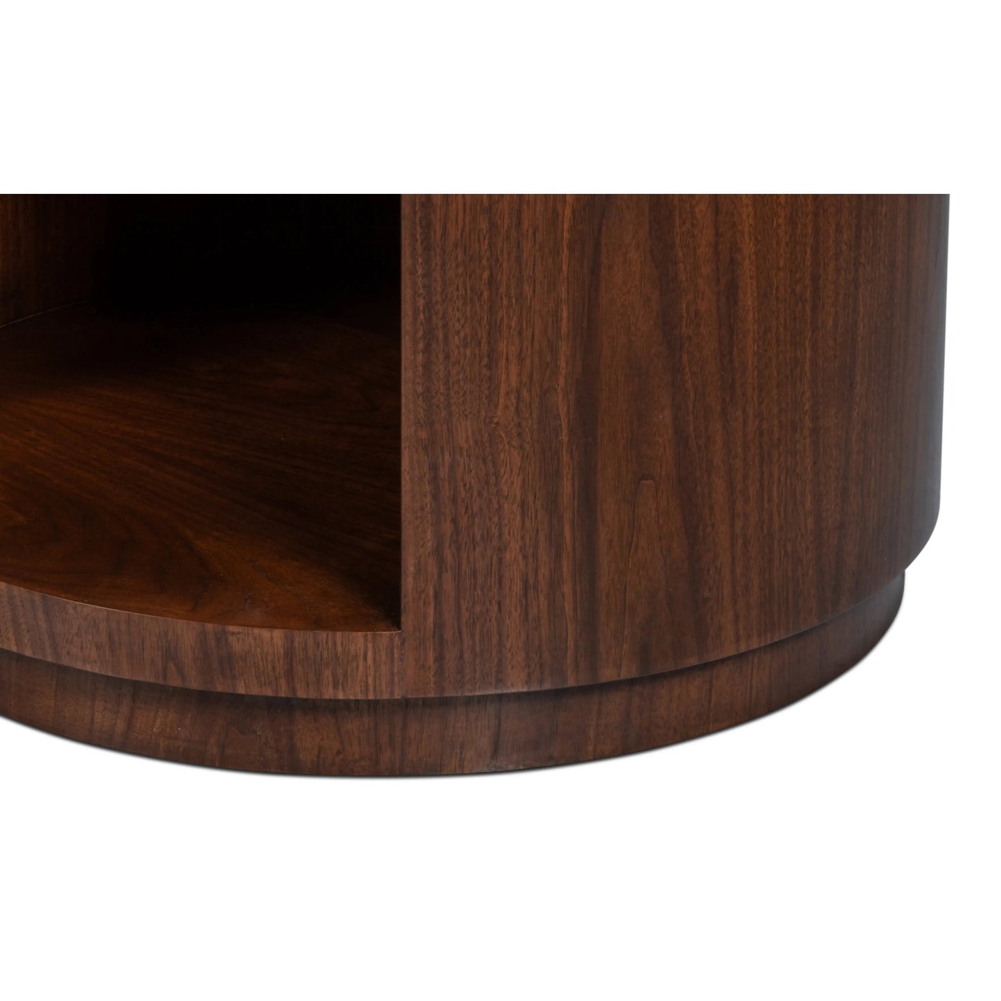 005 SI-2439041 | Additional Silo | Vero Side Table by Sarreid Ltd. in walnut. Made from dark walnut in a unique style.