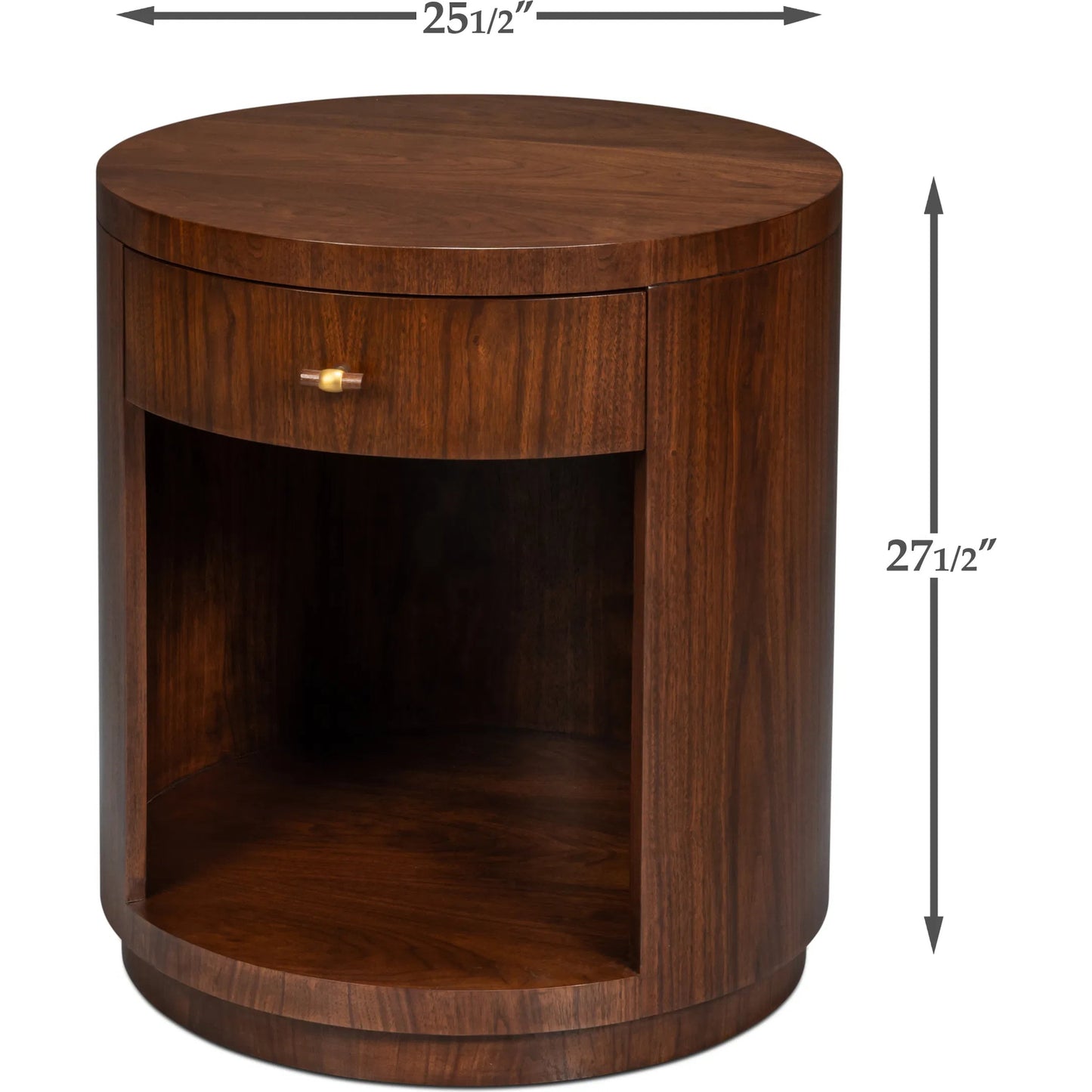 011 SI-2439041 | Unknown | Vero Side Table by Sarreid Ltd. in walnut. Made from dark walnut in a unique style.