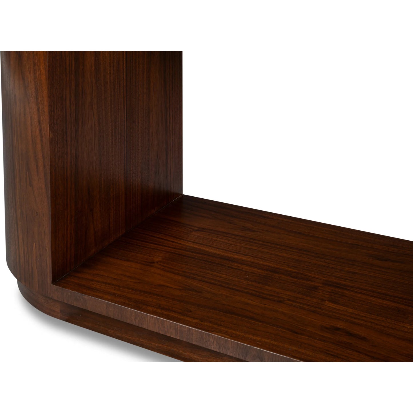 007 SI-2439040 | Closeup | Vero Console Table by Sarreid Ltd. in walnut. Made from dark walnut in a unique style.