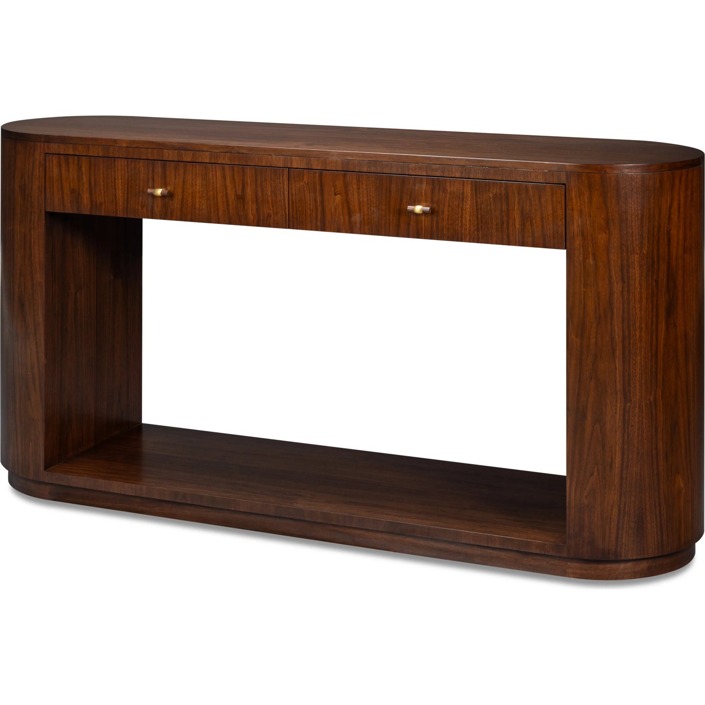 001 SI-2439040 | Primary Silo | Vero Console Table by Sarreid Ltd. in walnut. Made from dark walnut in a unique style.