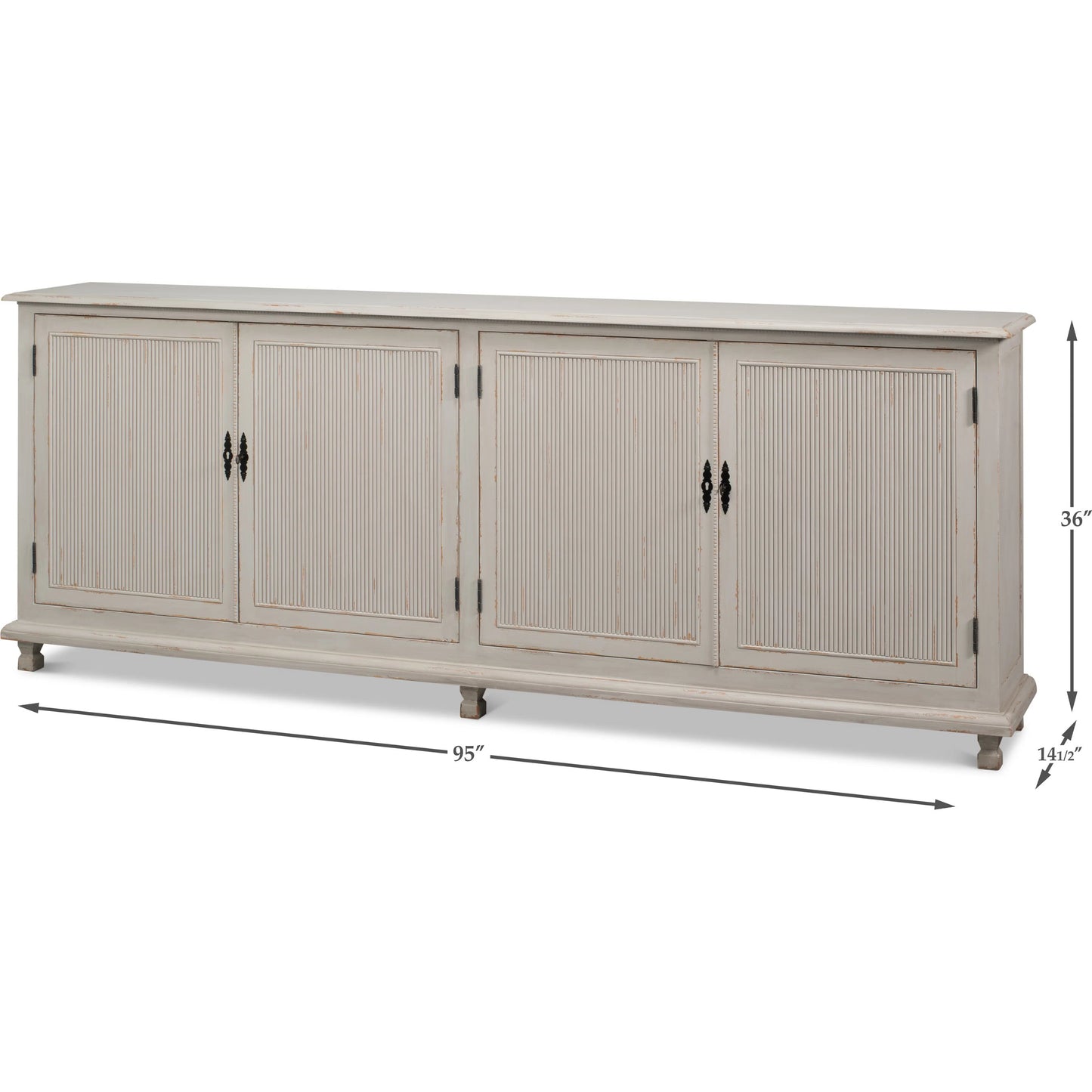 010 SI-2635429 | Unknown | Harper Sideboard by Sarreid Ltd. in grey and pine, soft grey. Made from unique in a unique style.