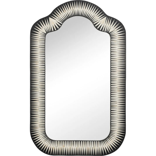 000 SI-2635431 | Primary Silo | Meridian Bone Inlay Mirror by Sarreid Ltd. in arched bone inlay frame. Made from unique in a unique style.